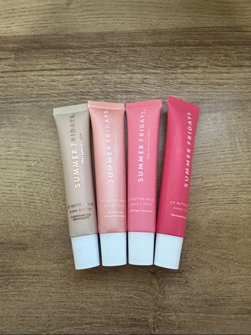 Summer Fridays Lip Butter Balm Quartet - Nude, Peach, Pink & Rose